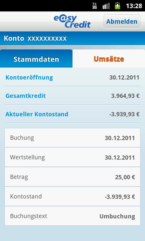 easycredit app, Kreditvergleich